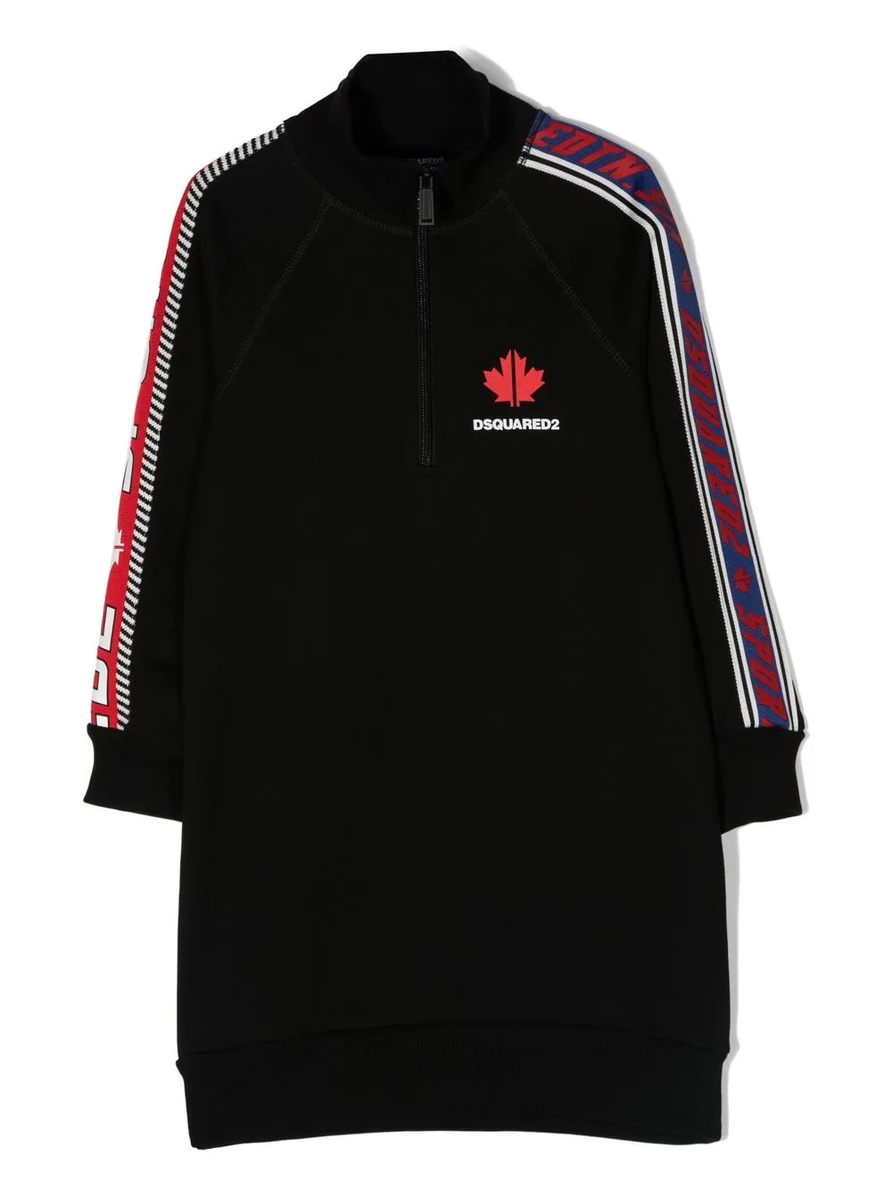 

Платье с молнией и логотипом Dsquared2 Kids, черный