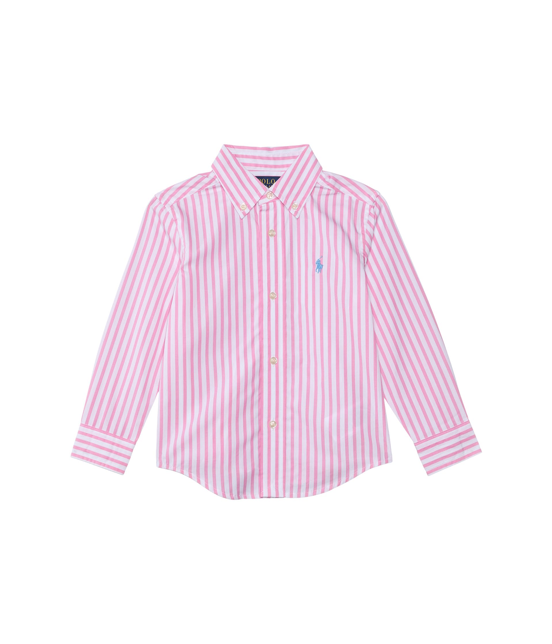 

Рубашка Polo Ralph Lauren Kids Plaid Cotton Poplin Shirt, цвет B6747b Pink/White