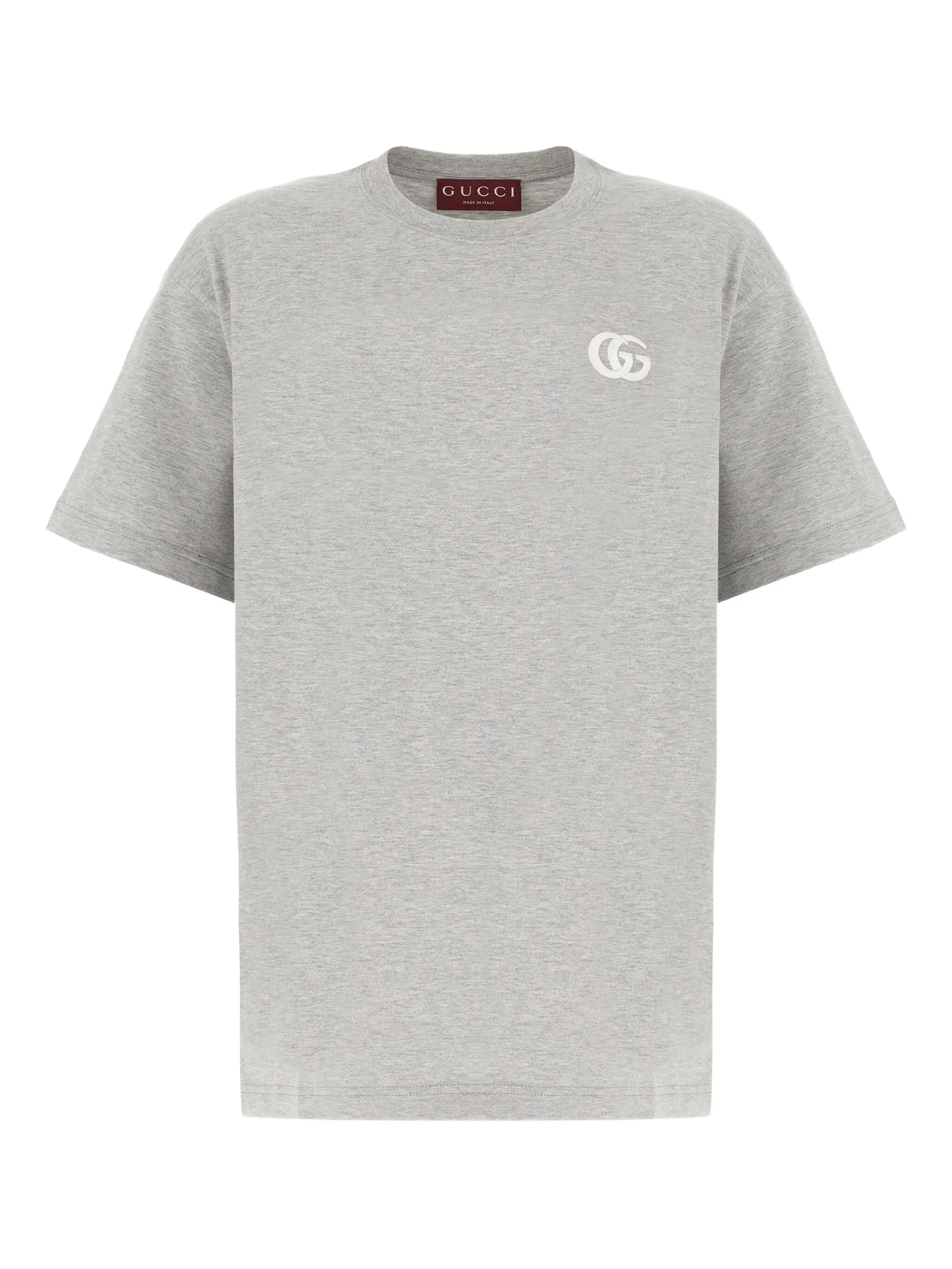 

Футболка с вышитым логотипом Gucci, серый