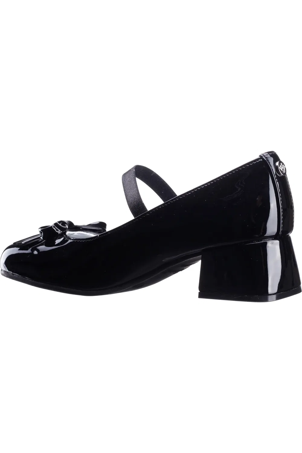 Детские туфли Мэри Джейн с блестящим бантом Bryonna Nina, Black Patent — фото 2
