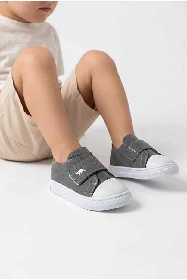 Детские повседневные кроссовки на липучке Tortie Sthapy, Smoke Grey