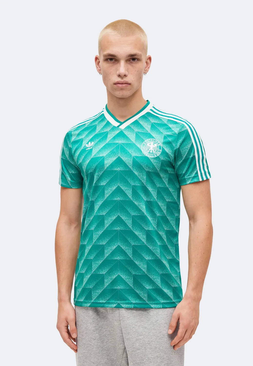 Выездная футбольная форма сборной Германии 1990 года Adidas Originals, Power Green