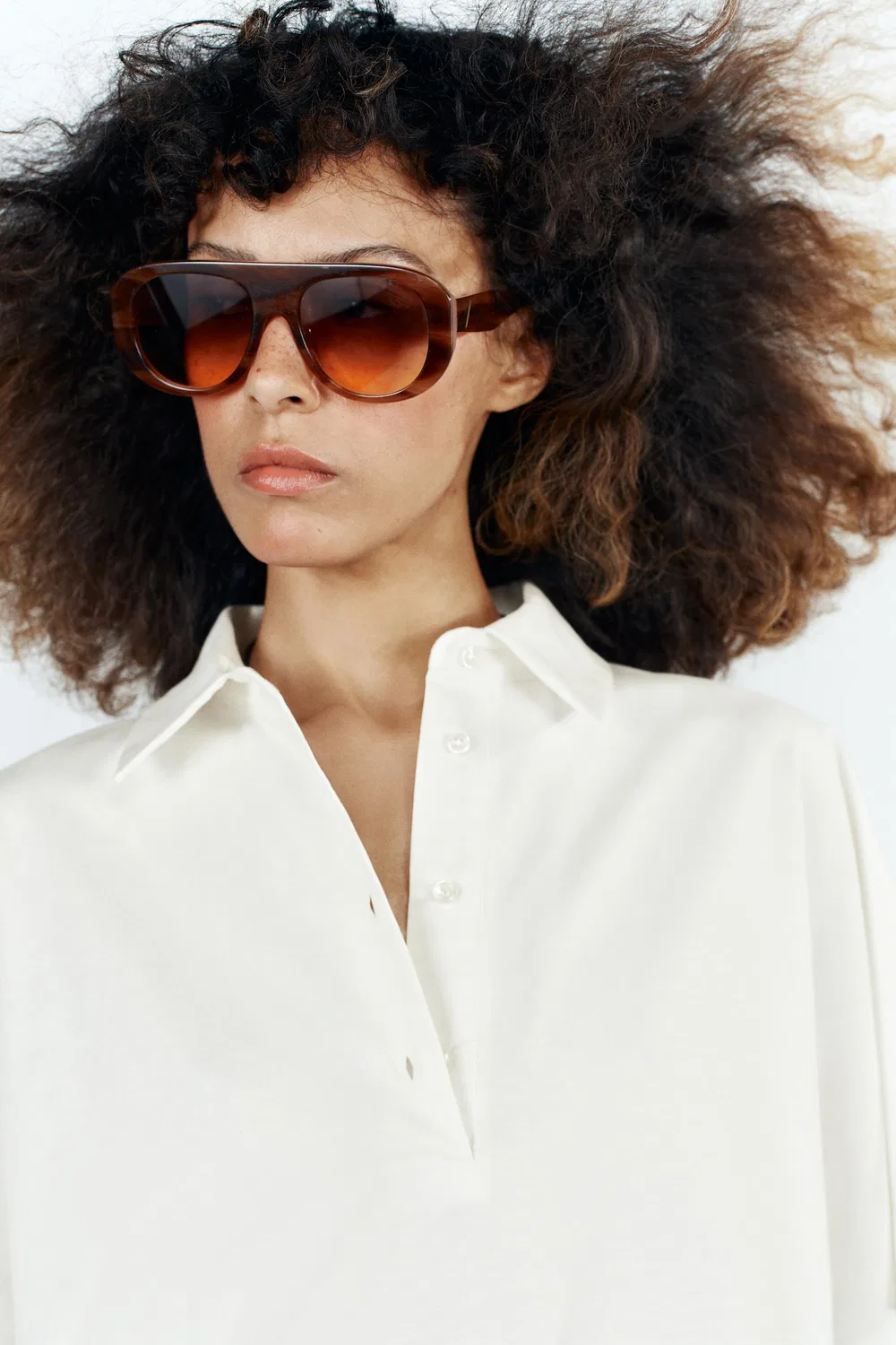 Футболка из контрастного хлопка ZARA, White — фото 3
