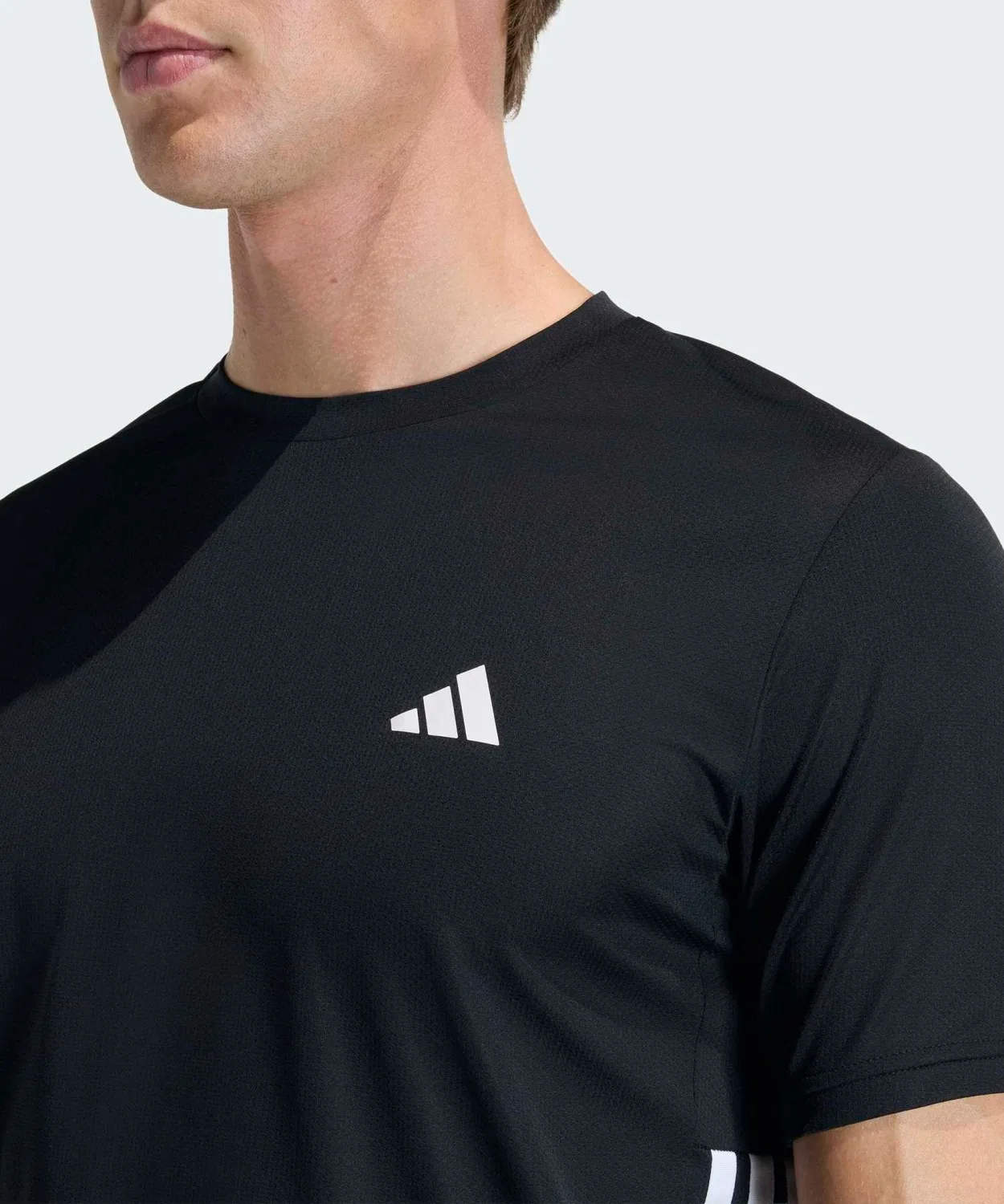 Мужская футболка с коротким рукавом, хлопковая Adidas, Black — фото 4