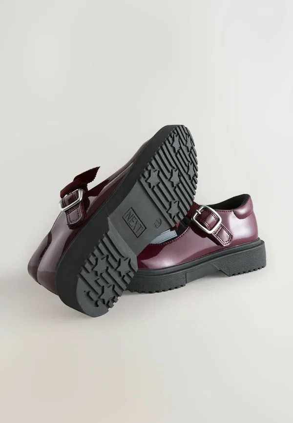 Туфли с пряжкой/бантиком Regular fit - bow chunky mary jane school shoes Next Burgundy Red, красный/бордовый — фото 4