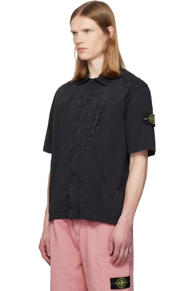 Черная нейлоновая металлическая рубашка Econyl 1200028 Stone Island — фото 4