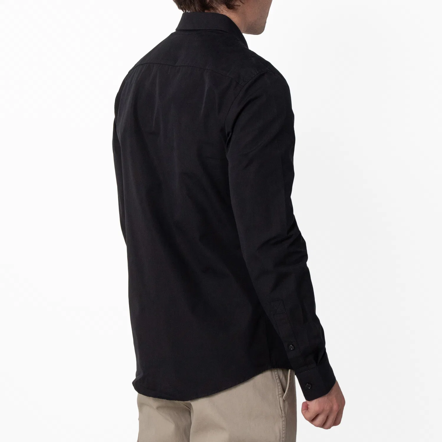 Рубашка с длинным рукавом Long-Sleeved Cotton EKD Dress Shirt Burberry, Black — фото 2