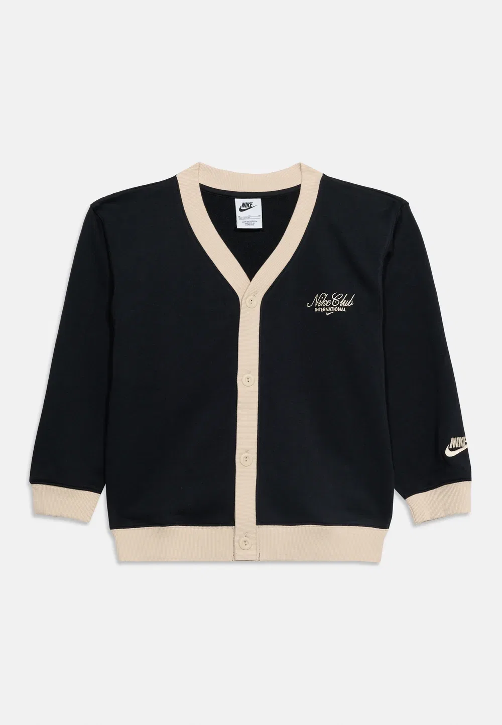 Правила клуба, унисекс - кардиган Nike Sportswear, Black/Sanddrift