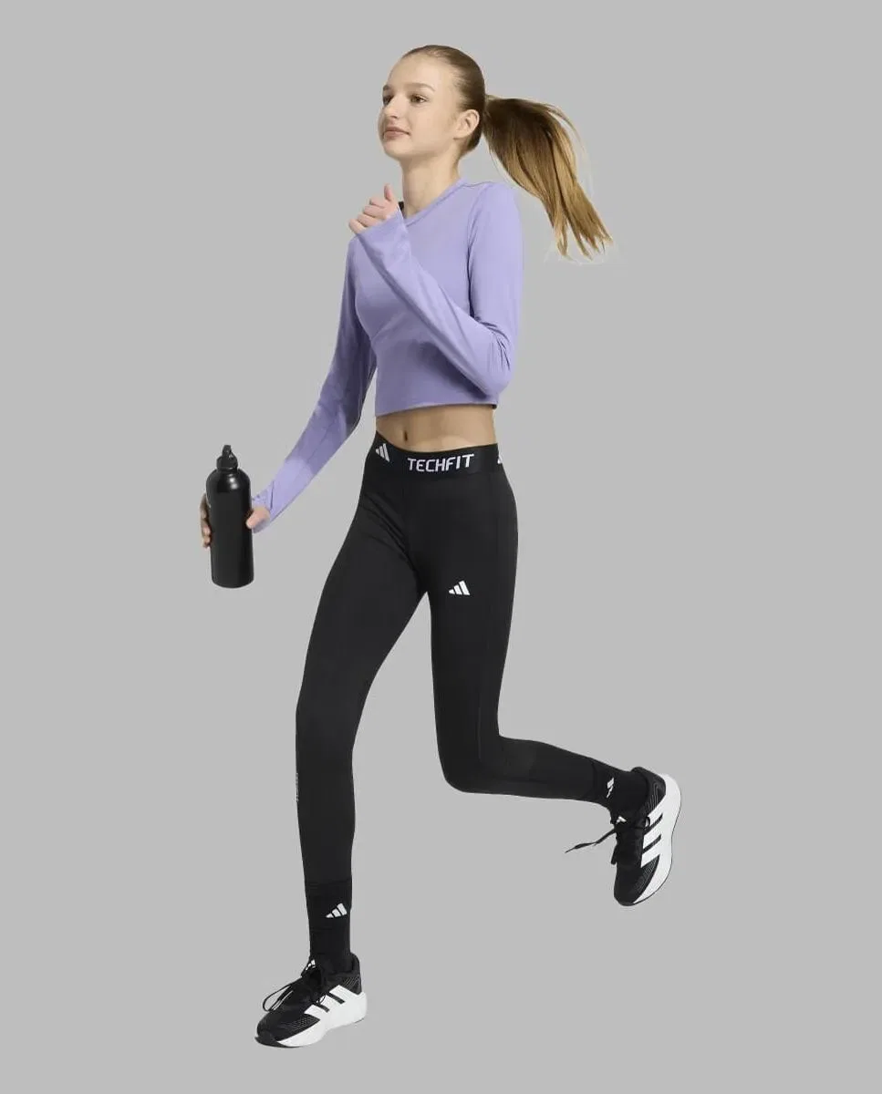 Детские леггинсы для девочек с длиной 7/8 Techfit adidas, Negro — фото 3