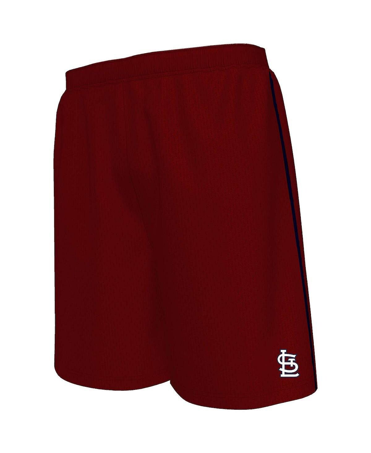 

Мужские красные сетчатые шорты st. louis cardinals big and tall Majestic, красный