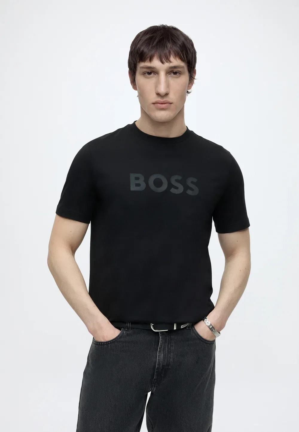 Te logo - базовая футболка Boss, Black — фото 4