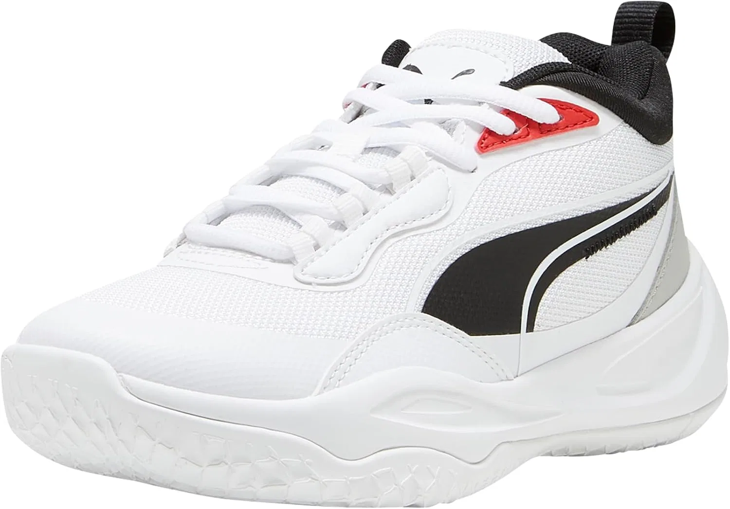 Детские кроссовки для мальчиков Playmaker Pro Plus PUMA, Ash Gray All Time Red-Puma Black