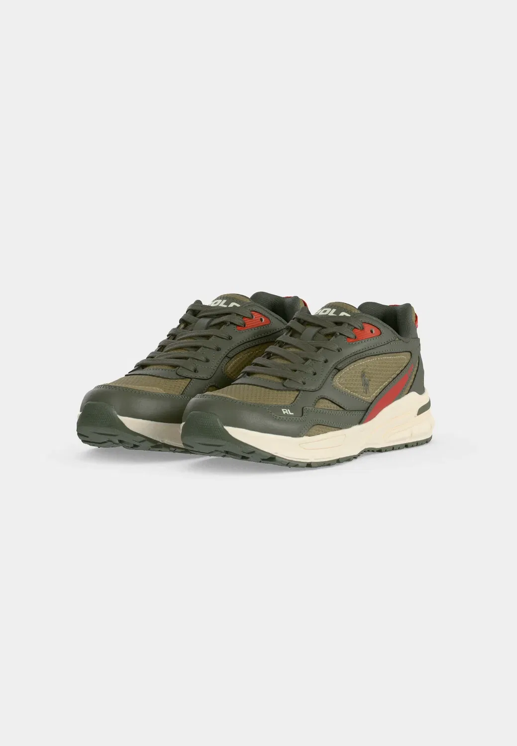 Кроссовки Trackster 275 Polo Ralph Lauren, Camel/Cruise Olive Smooth/Red/ Orange — фото 3