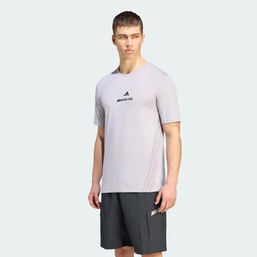 Спортивная футболка ADIDAS PERFORMANCE Performance Shirt 'AMG' серого цвета — фото 2