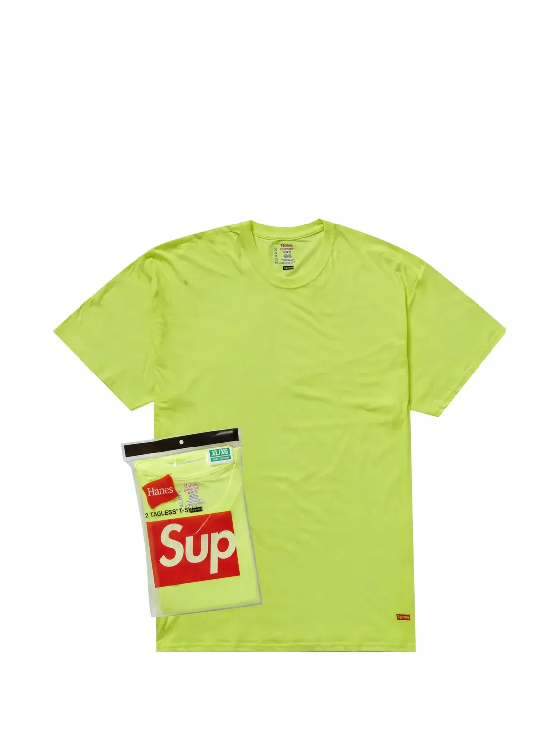 Комплект Hanes из двух футболок Supreme, желтый