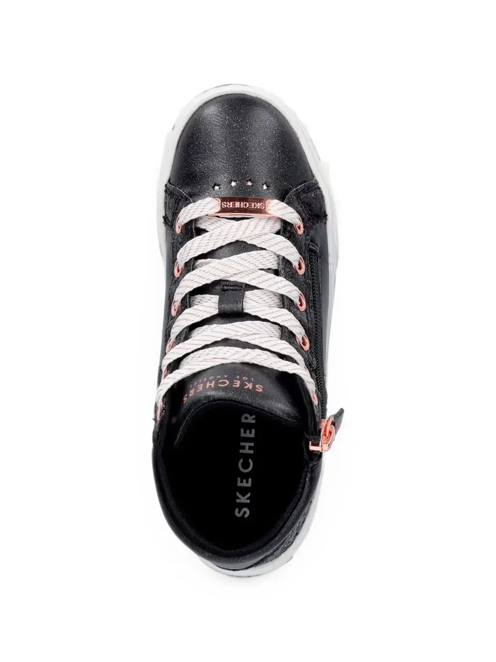Кроссовки Aura Lx с эффектом глиттера и жемчужной отделкой Skechers, черный — фото 4