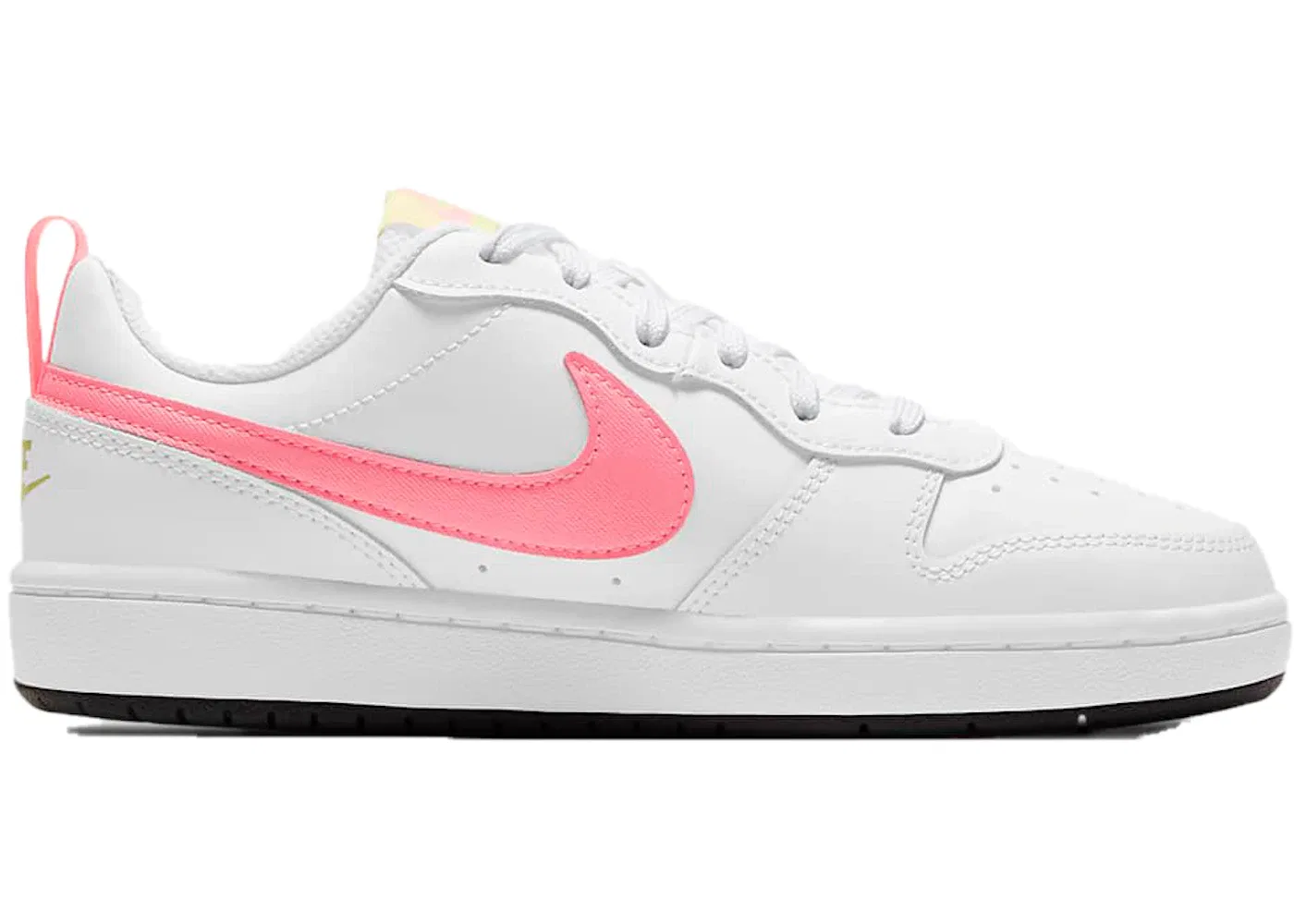 Детские кроссовки Lifestyle Nike Court Borough Low 2, White Light Citron Black Sunset Pulse
