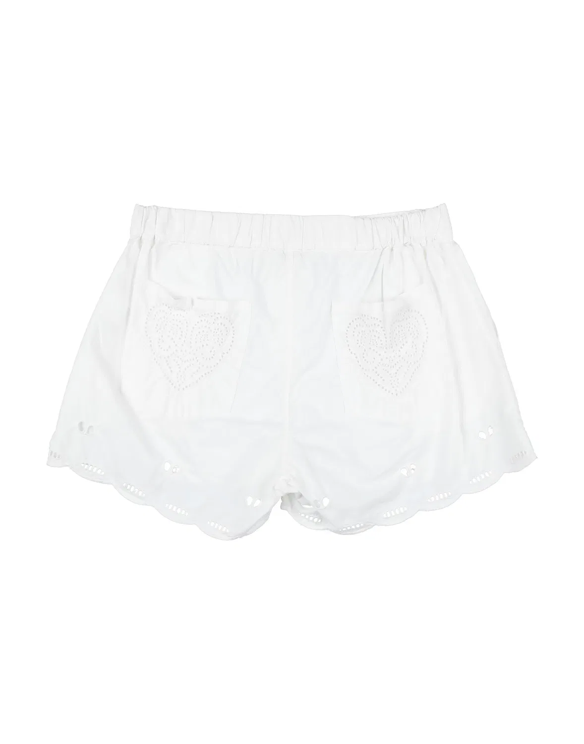 Детские шорты для девочек с вышивкой Stella Mccartney Kids, белый — фото 2