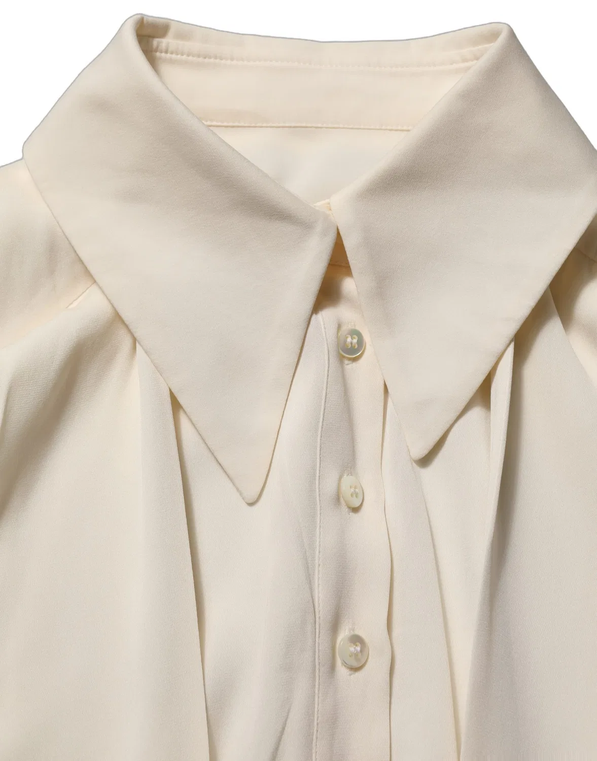 Женская блузка с бантовым воротником Off White Ascot Collar Long Sleeves Dolce & Gabbana, Off White — фото 2