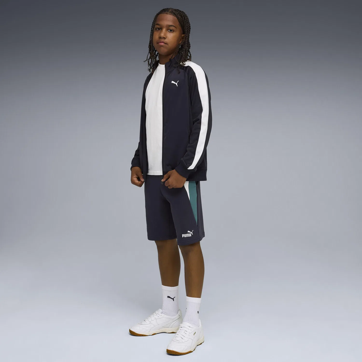 Детские шорты для мальчиков Essentials Block Puma, Navyblau Mitternachtsindigo — фото 4