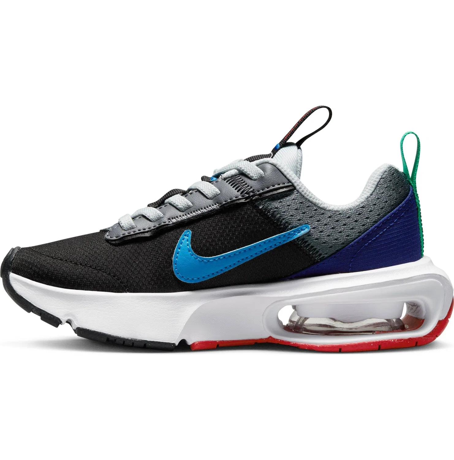 Детские кроссовки для мальчиков с цветными блоками Air Max Intrlk Lite NIKE, Black Photo Blue Cool Grey — фото 4