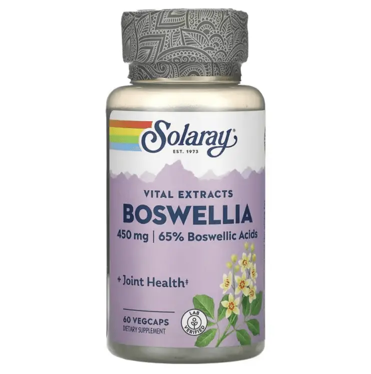 

Босвеллия Boswellia 450 мг, 60 растительных капсул, Solaray