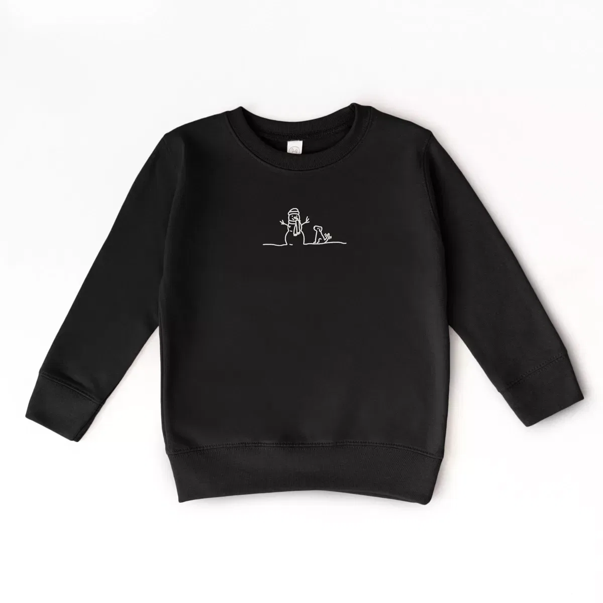 Детский свитшот для девочек с вышивкой Embroidered Snowman Outline, The Juniper Shop, Red