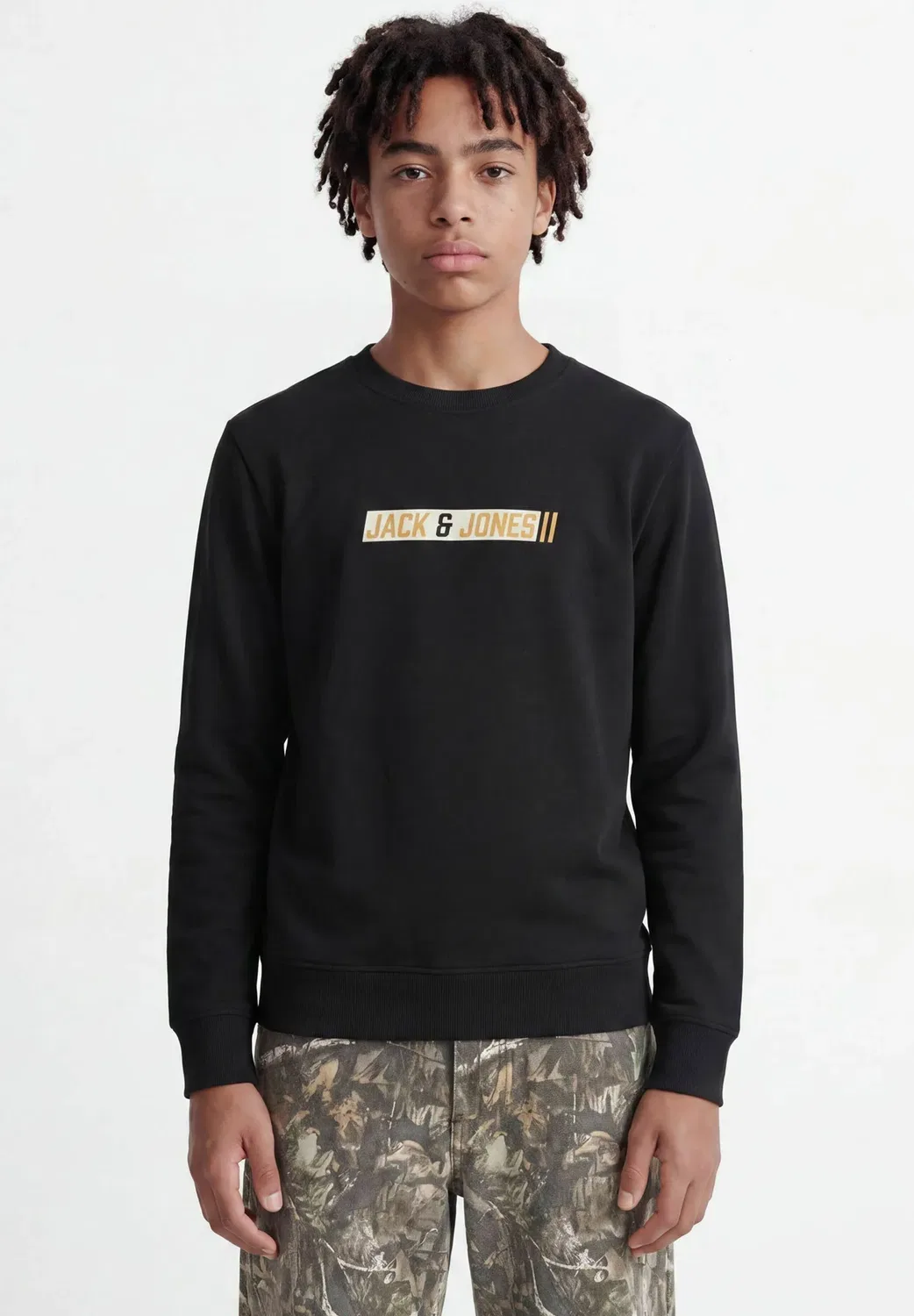 Толстовки для подростков - толстовка Jack & Jones Junior, Black — фото 2
