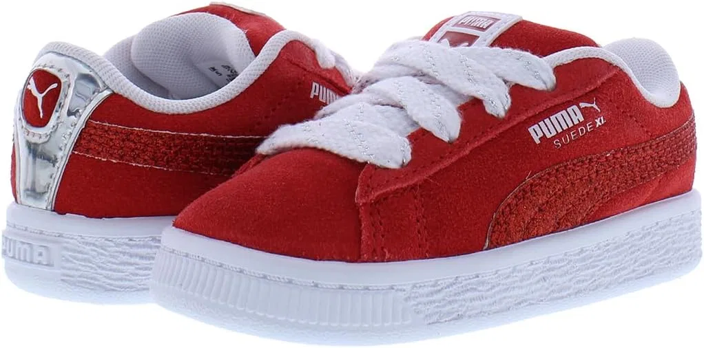 Детские кроссовки для мальчиков Suede XL PUMA, Candy Red/Ice White/Silver/Bloody Red — фото 3