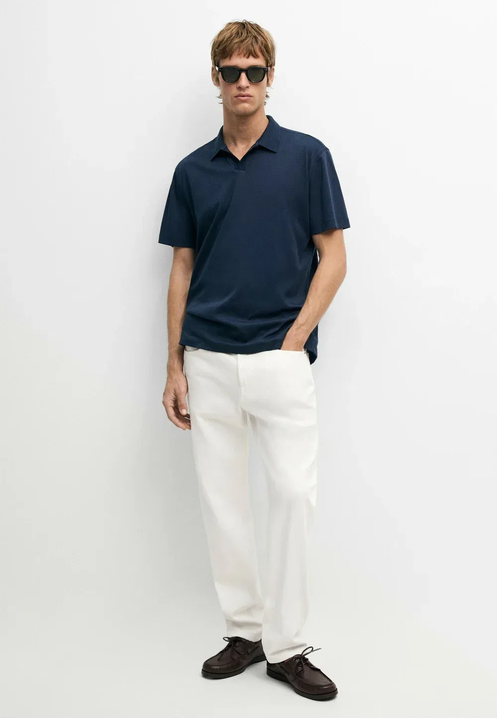 Рубашка поло Massimo Dutti, Blue — фото 2