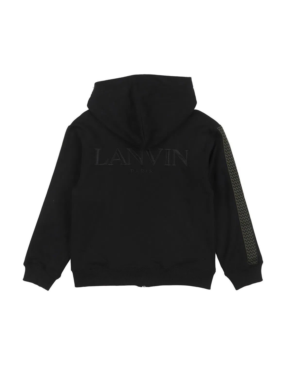 Детское худи с молнией Lanvin, черный — фото 2