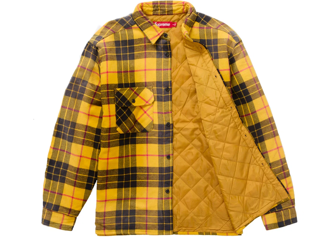 Мужская рубашка с принтом Supreme, Yellow — фото 2