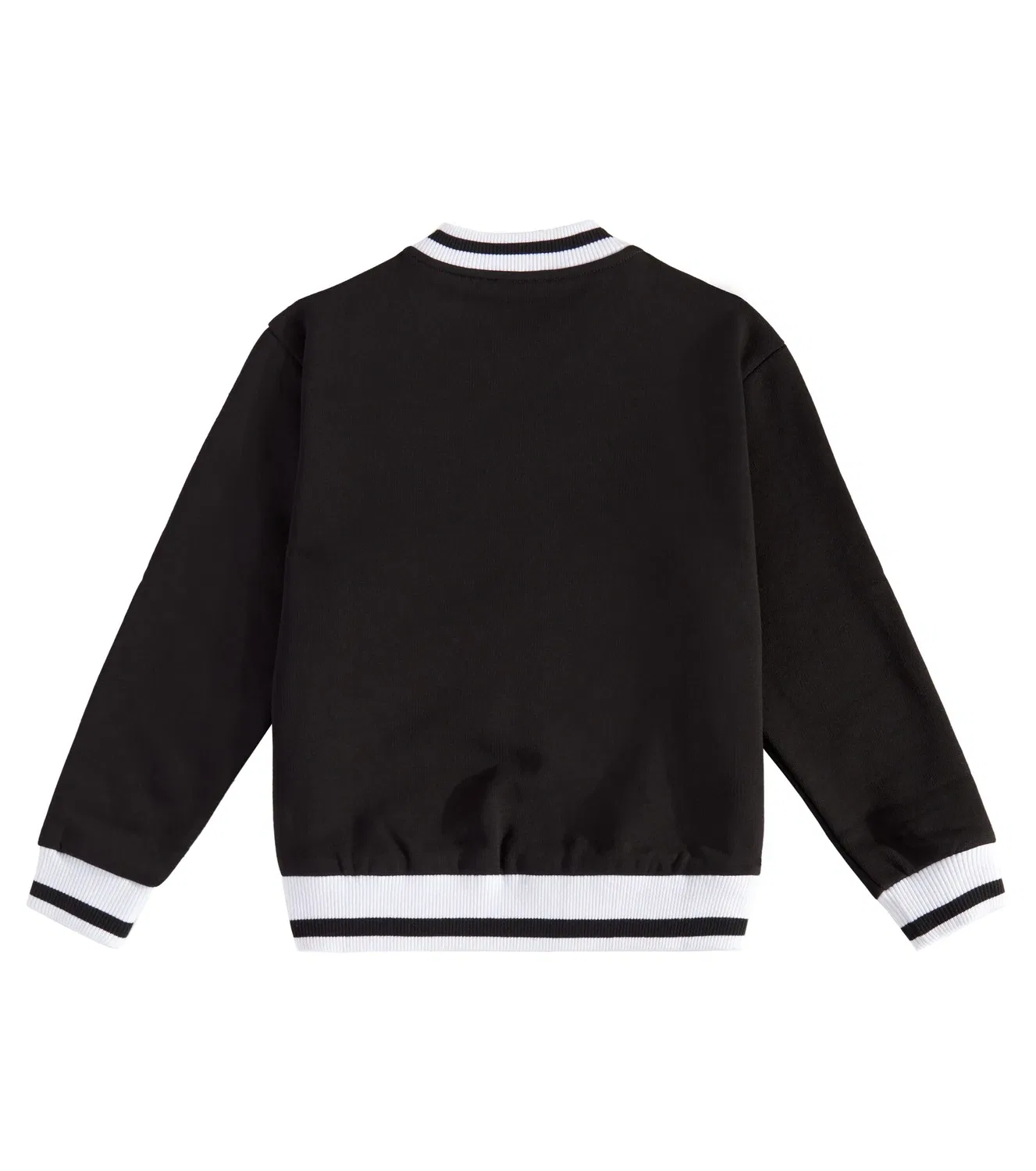Свитшот хлопковый с логотипом Dolce&Gabbana Kids, черный — фото 4