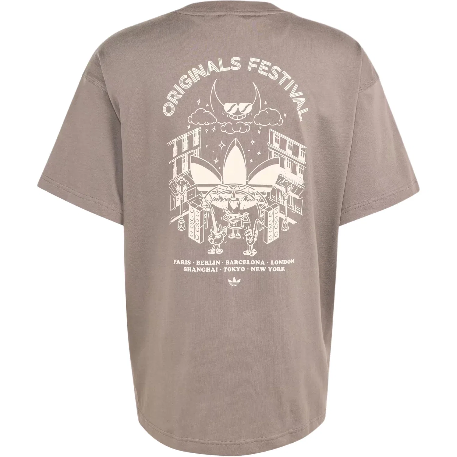 Мужская футболка с круглым вырезом Charcoal Adidas Originals, Charcoal — фото 3