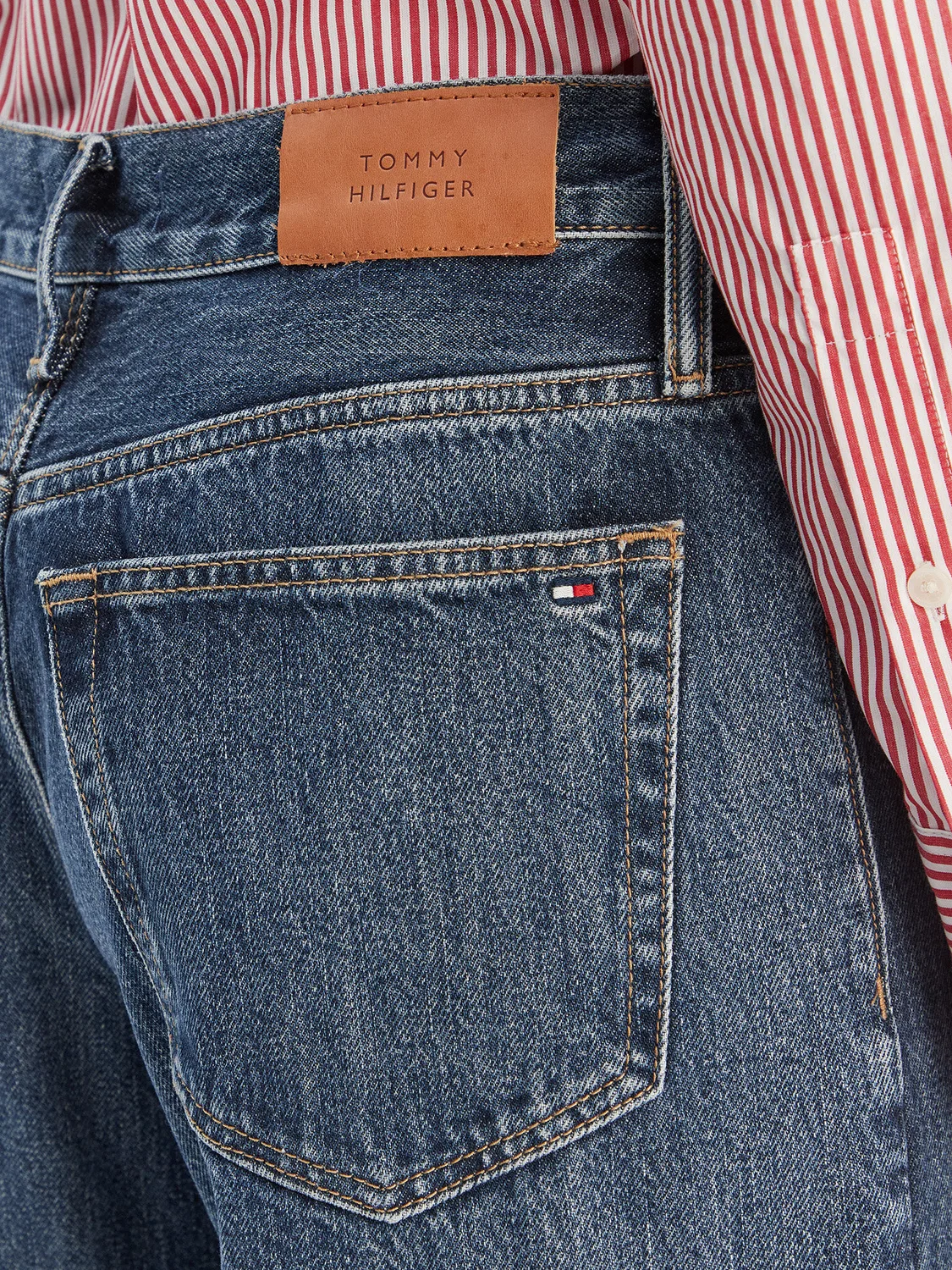 Женские джинсы с широкими штанинами Tommy Hilfiger, синий — фото 4