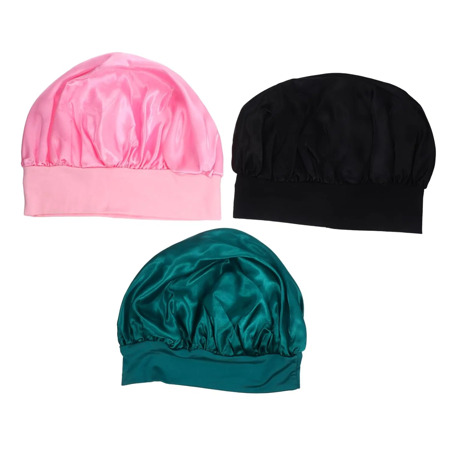 Шапочка для душа Satin, DECORNIJIA, 3 шт, Sortierte Farbe