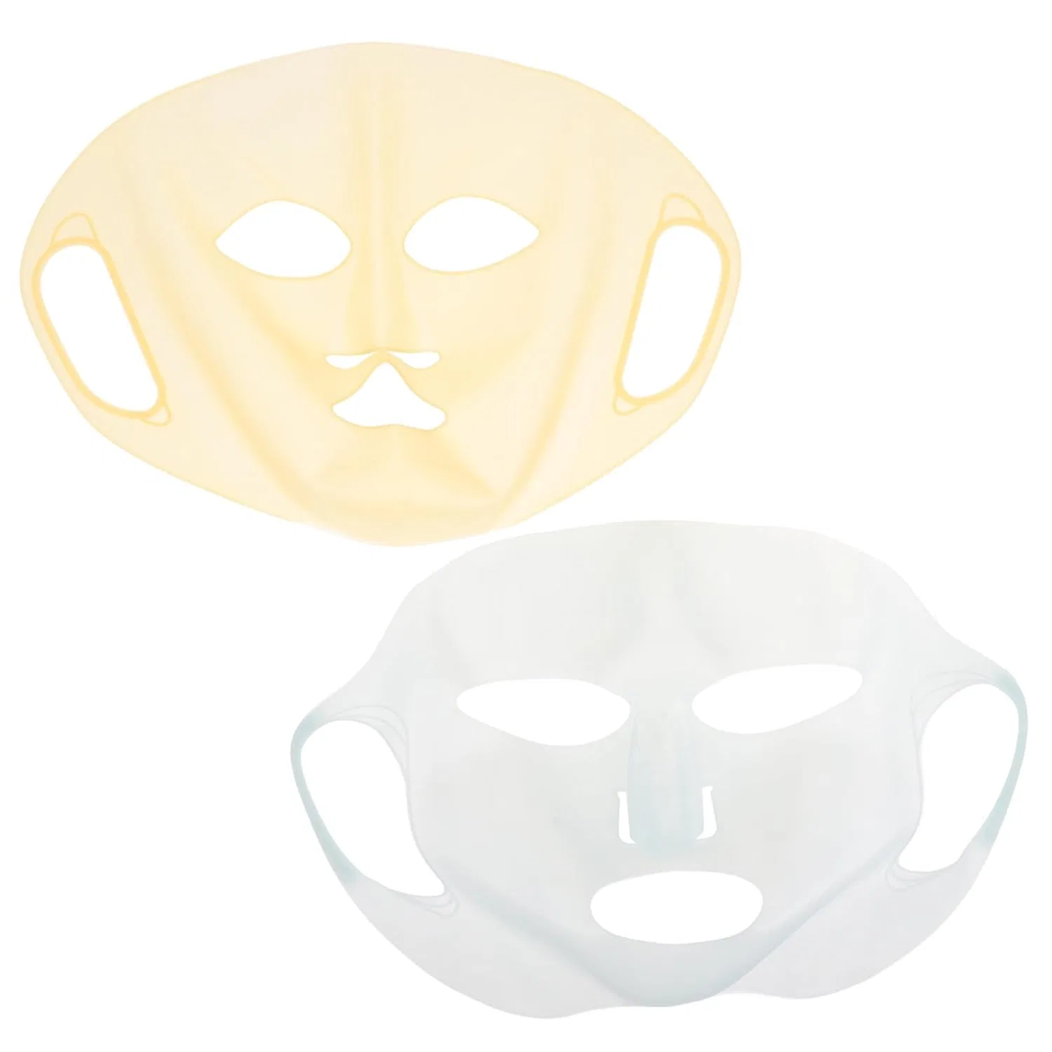 Маска для лица силиконовая многоразовая, 2 шт, WOONEKY, Gold Light Blue