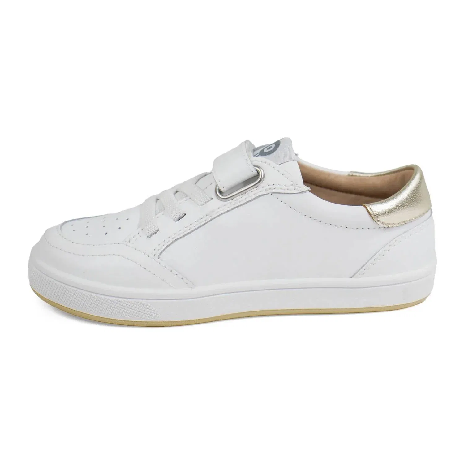 Детские кроссовки кожаные на липучке Razzle Runner Old Soles, Snow Gold — фото 2