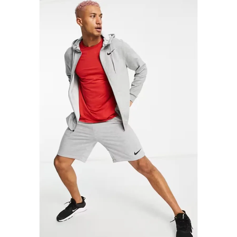 Мужской свитшот с капюшоном Dri-Fit Full-Zip Fleece Nike, Серый — фото 4