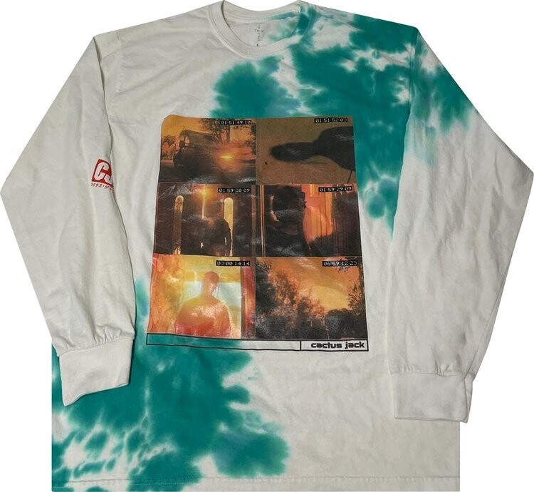 

Футболка Cactus Jack by Travis Scott Something's Coming II Long-Sleeve T-Shirt 'White Bleach', разноцветный, Серый, Футболка Cactus Jack by Travis Scott Something's Coming II Long-Sleeve T-Shirt 'White Bleach', разноцветный
