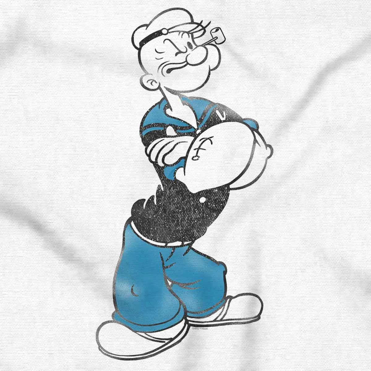 Детский боди-комбинезон хлопковый Popeye the Sailor Man Brisco Brands, White — фото 2