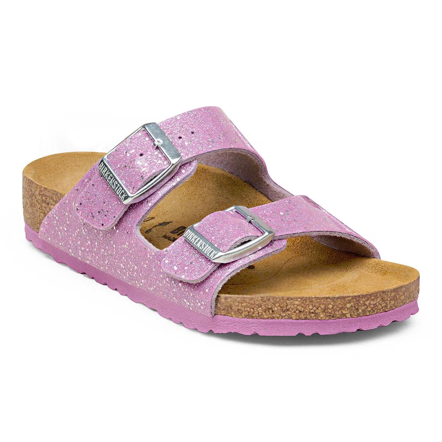 Детские сандалии с блестящим покрытием Arizona Kids Birkenstock, Violett — фото 2