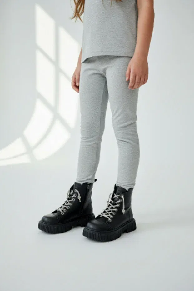 Детские ботинки для девочек с принтом Patik Bebe, Black Patent Leather — фото 4