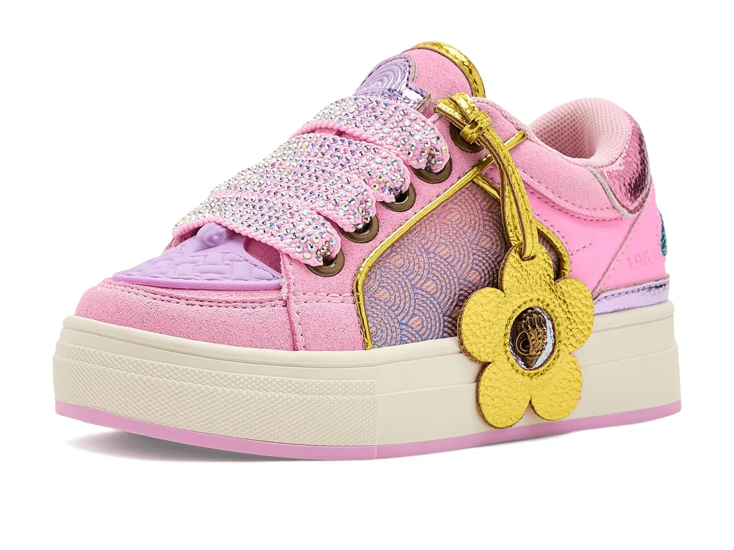Кроссовки Mini Southbank Tag (для маленьких и больших детей) Kurt Geiger London Kids, Pink/Neon