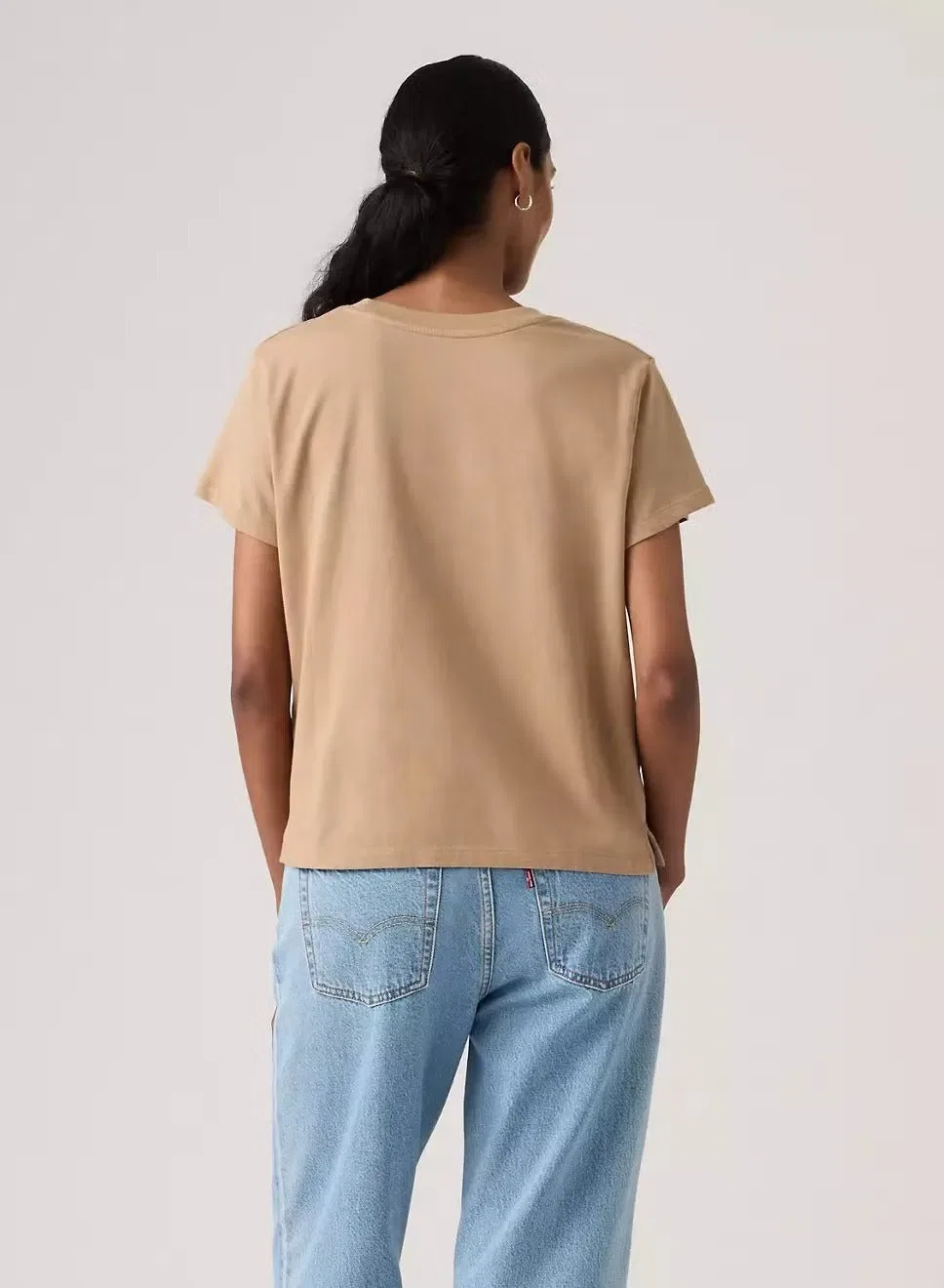 Футболка с принтом свободного кроя Levi'S, хаки — фото 3