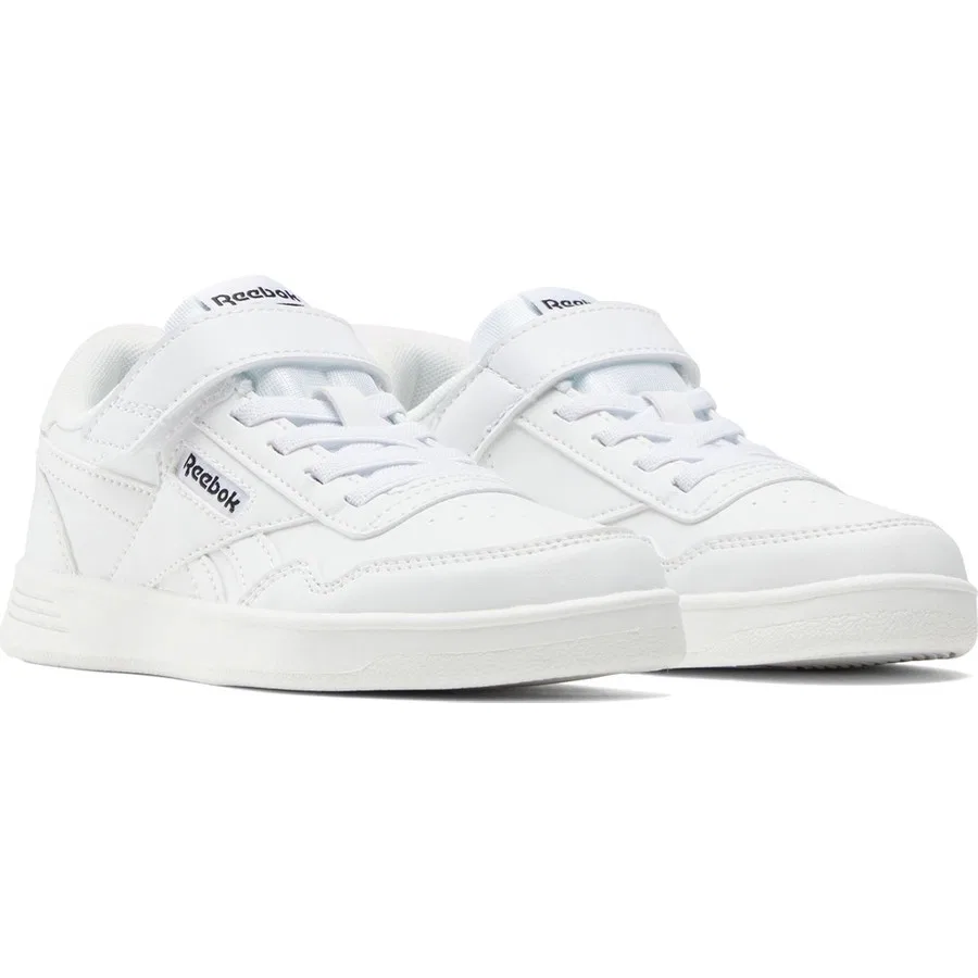 Кроссовки детские с эластичной шнуровкой Court Advance Elastic Lac Reebok, Кирпично-белый — фото 2