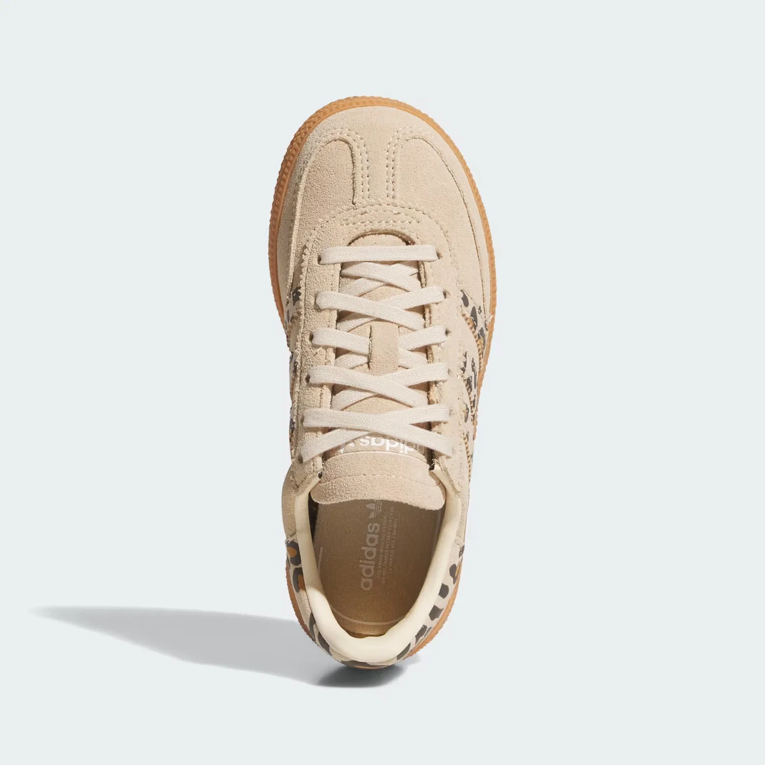Детские кроссовки с леопардовым принтом Handball Spezial Adidas Originals, песочный/белый/mesa — фото 2