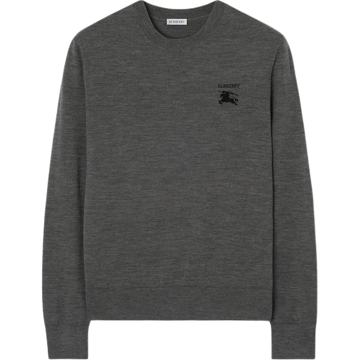 Мужской свитер с круглым вырезом и прямым кроем, Burberry, Gray