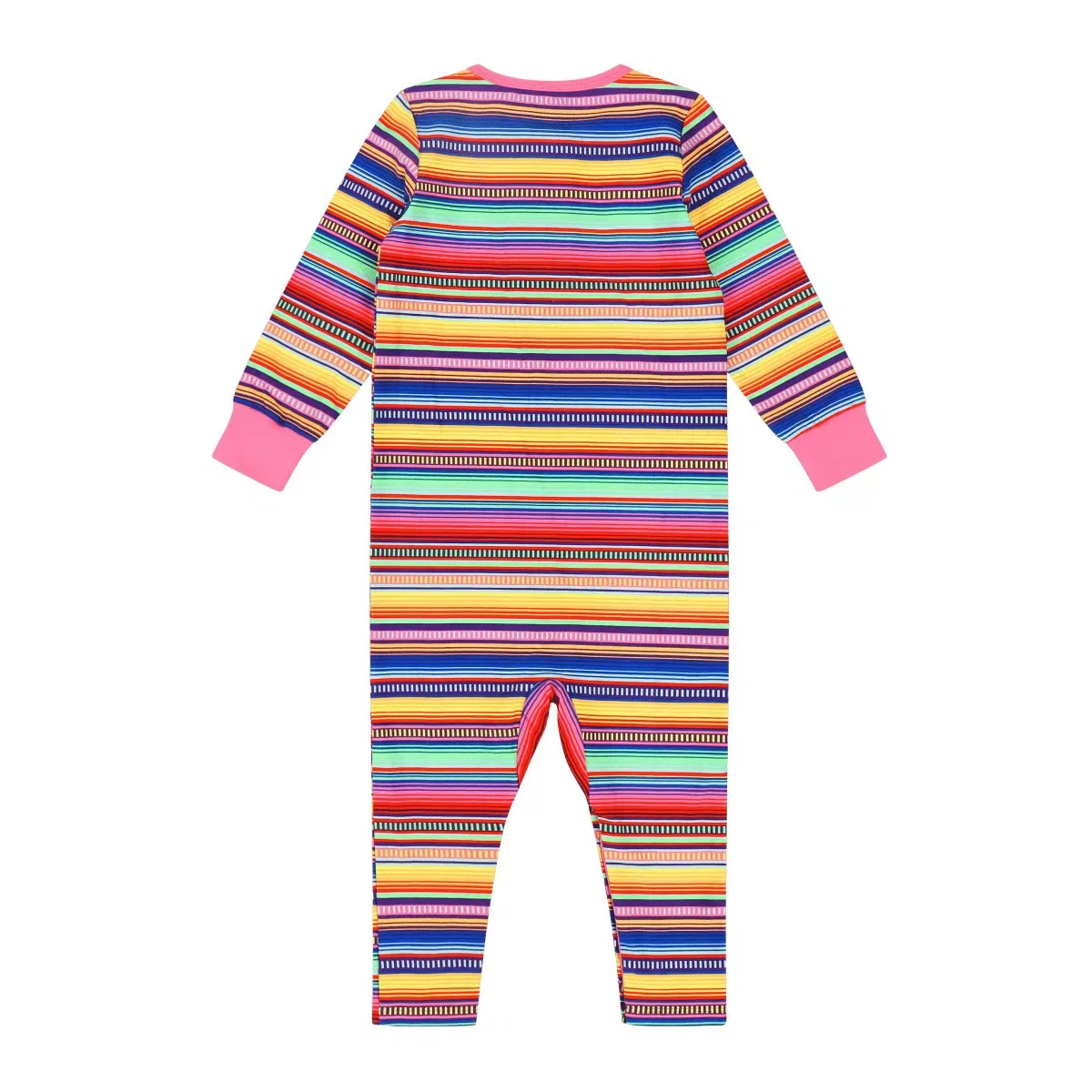Детский комбинезон для девочек с длинным рукавом Mixed Up Clothing, Multicolor Stripe — фото 2