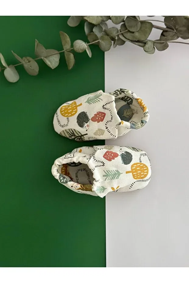 Детские тапочки-пинетки без задника с принтом Нескользящие Baby, Colored — фото 4